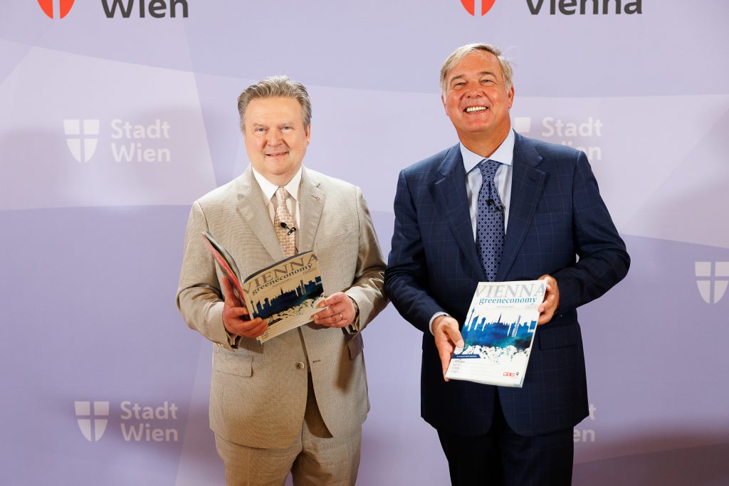 Bürgermeister Michael Ludwig und der Wiener Wirtschaftskammer-Präsident Walter Ruck
